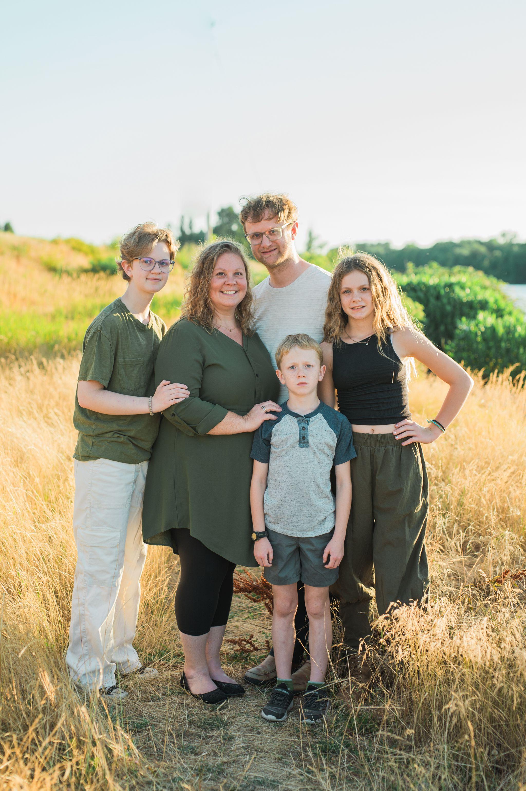 Group portrait of the St. Clair family 